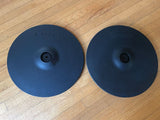 TWO Roland CY-12C Dual-Trigger Cymbal Crash Cymbal Black cy12 c - BLACK BOTTOM0