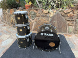 Yamaha Maple Custom 3pc Drum Set Kit 22,12,16 - Black Maple16