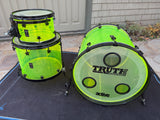 Truth Custom Shop Acrylic 3pc Drum Set kit !!! Loud !! 22x20 , 16x14, 12x8
