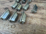 10 Rogers Beavertail Lugs for Bass Drum with Mounting Screws - Chrome