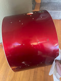 Vintage Tama Superstar Candy Apple Red CAR 1980's 22 x14  BASS DRUM BARE SHELL