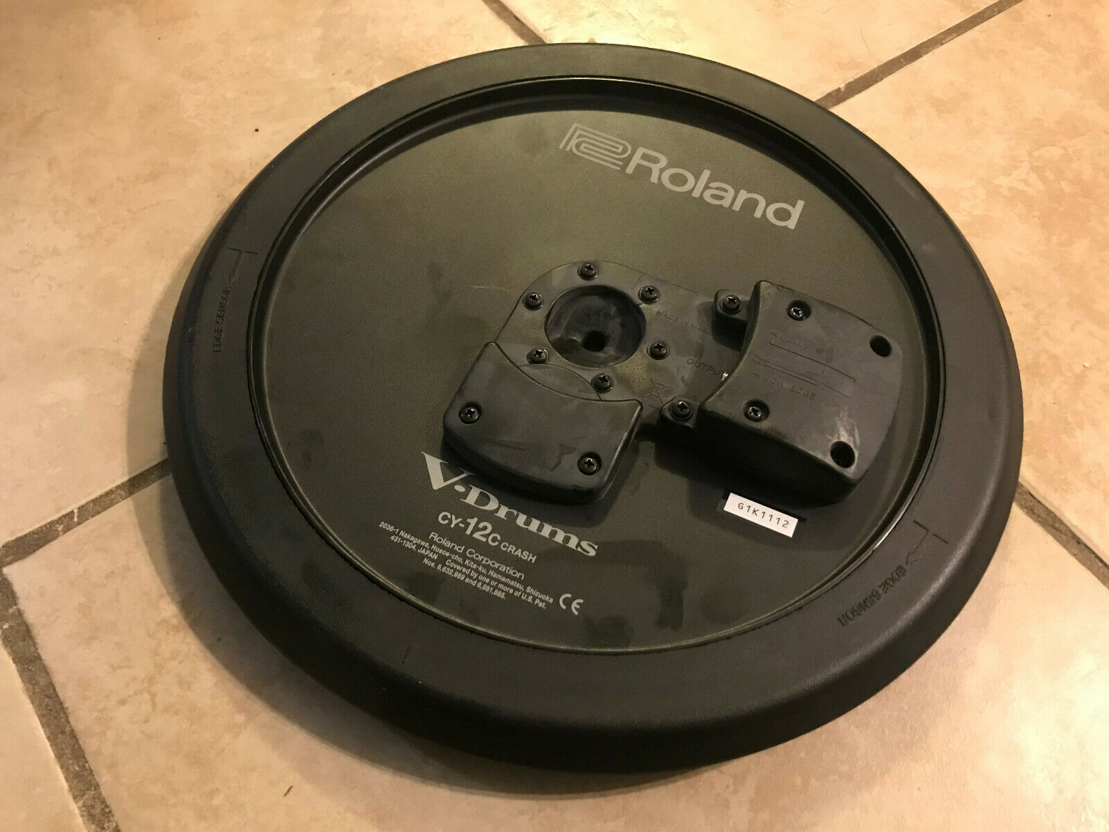 Roland CY 12C Dual Trigger Cymbal Crash Cymbal 12 r c cy12c BLACK BOTTOM VER