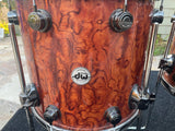 DW Collectors Private Reserve Waterfall bubinga 6pc Drum Set kit w/ Black nickel
