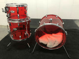 Pearl Crystal Beat Acrylic Bop Drum set 18,12,14 Ruby Red