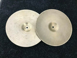 Vintage Zildjian 14" Hihat Drum Cymbal hi hat cymbals -1158 and 816 grams