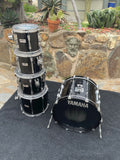 Yamaha Recording Custom 5pc Drum Set kit 22x16,10x9,12x10,14x12,16x14 BLACK