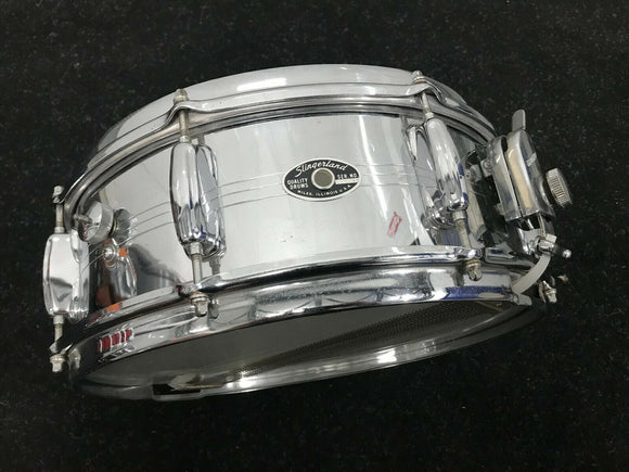 Slingerland Snare - 8 Lug Zoomatic 14 x 5 Brass Chrome Drum