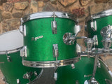 Vintage Rogers PowerTone Londoner Drum Set Green Spakle Power Tone -UPDATED