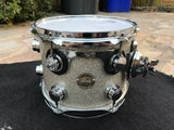 DW COLLECTORS 10 x 8 TOM DRUM IN Broken Glass!!! Gold badge
