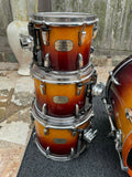 Pearl Session Maple Custom 4pc Drum Set Kit Tobacco Burst!!