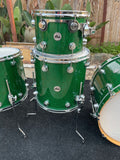 DW Collectors 4pc Green Sparkle Drum Set kit - 24x16,13x9,16x16,18x16  EXCELLENT