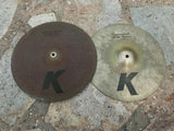 Zildjian 14" K Custom Dark Hi Hats hihat Cymbals