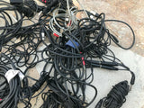 LARGE COLLECTION OF TRS MIC COLORED SNAKE MUSICAL INSUTRMENT / AUDIO CABLES