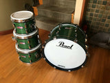 Pearl E pro Tru Trac 4pc Drum Set kit Green Glitter Pad Set w/ Electronic heads