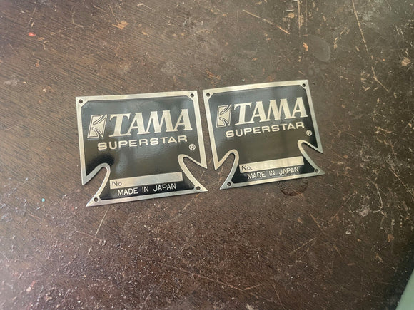 Tama Superstar 80' Tack On Badges 2 PACK