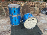 Vintage Tama ImperialStar 3pc Drum Set Kit Blue Metallic 70's 22x14,14x10,16x16