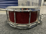 PEARL SNARE Drum  - FREE FLOATING 14X6.5 ACRYLIC RED SPARKLE