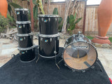 Ludwig Black Cortex 70's 7pc Concert Tom Drum Kit Set