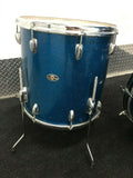 Slingerland Blue Sparkle Vintage 70's 12x8,13x9,16x16,22x14 3 ply Maple Drum Set