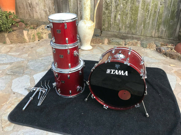 Tama Superstar CANDY APPLE RED 4pc Drum Set Kit 12x11,13x12,16x16,24x16