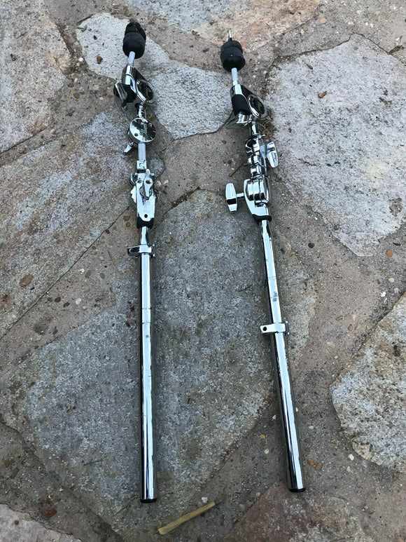Two Pearl Gyro Lock Boom Cymbal Rack Mount Tops Pair