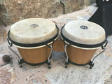 LP Latin Percussion CP221AW Traditional Natural Finish 6" & 7" Wood Bongo