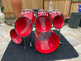 Vintage North Drums 6pc Drum Set kit - Red Finish
