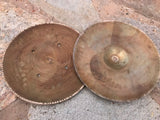 Vintage Zildjian 14" Quick beat 70's Hollow Logo Hihat Drum Cymbals hi hat