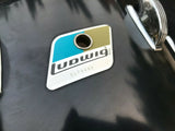 VINTAGE LUDWIG 6 PLY Maple b/o Blue Olive badge 13x12 Tom Drum with Mini Lugs