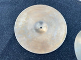 Vintage Zildjian Avedis 60's 15" Hihat Cymbals w/ Rivet Holes hi hat 1430g 939g