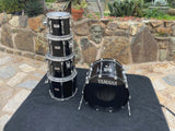 Yamaha Recording Custom 5pc Drum Set kit 22x16,10x9,12x10,14x12,16x14 BLACK