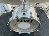Vintage Tama Swingstar Metallic White 6pc Drum Set kit - EXCELLENT!