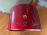 Vintage Tama Superstar Candy Apple Red CAR 1980's 22 x14  BASS DRUM BARE SHELL