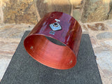 Vintage Tama Superstar Cherry Wine 24" Bass Drum Shell + Badge + Tom Mount
