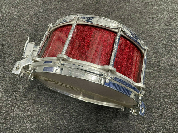 PEARL SNARE Drum  - FREE FLOATING 14X6.5 ACRYLIC RED SPARKLE