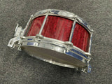 PEARL SNARE Drum  - FREE FLOATING 14X6.5 ACRYLIC RED SPARKLE