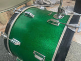 Vintage Rogers PowerTone Londoner Drum Set Green Spakle Power Tone -UPDATED