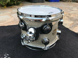 DW COLLECTORS 10 x 8 TOM DRUM IN Broken Glass!!! Gold badge