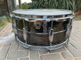 Ludwig LB417K 6.5x14inch Black Beauty Brass Snare Drum, Hammered Shell, Imperial