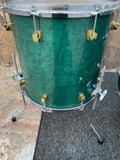 Yamaha Maple Custom 3pc Drum Set Kit Emerald Green