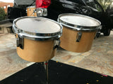 Vintage Tama Superstar 2pc Super Maple Glossy CONCERT TOMS WITH STAND 8" and 10"