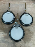 THREE PACK Hart Dynamics 10"  V Drum MESH Electronic Trigger Tom Pad