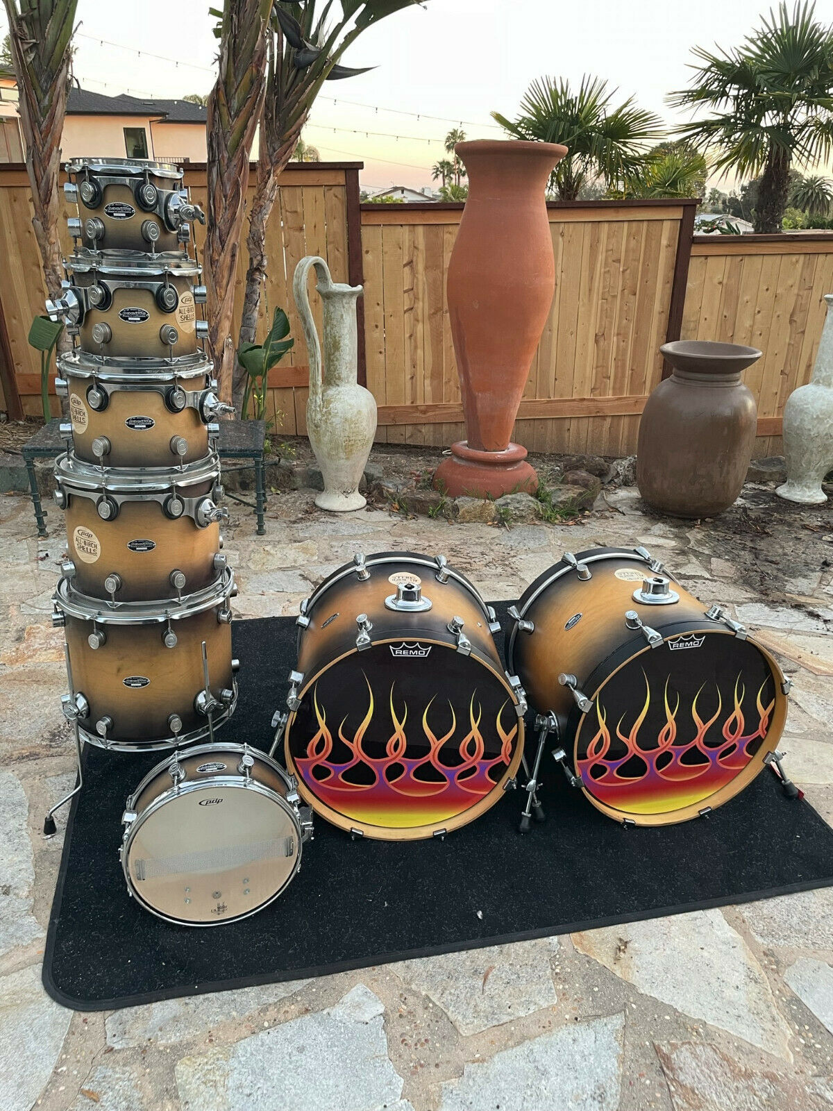 pdp tobacco burst by DW FS 16" Floor Tom 16 x 14 in original style that you can see and hear. PDP Concept Series Maple Snare