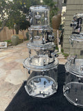 Pearl Crystal beat Acyrlic 8pc Drum Set kit - Clear - Excellent