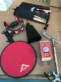 Drummers Accesory Pack - Cowbell - pad - sticks - drum dial- mount