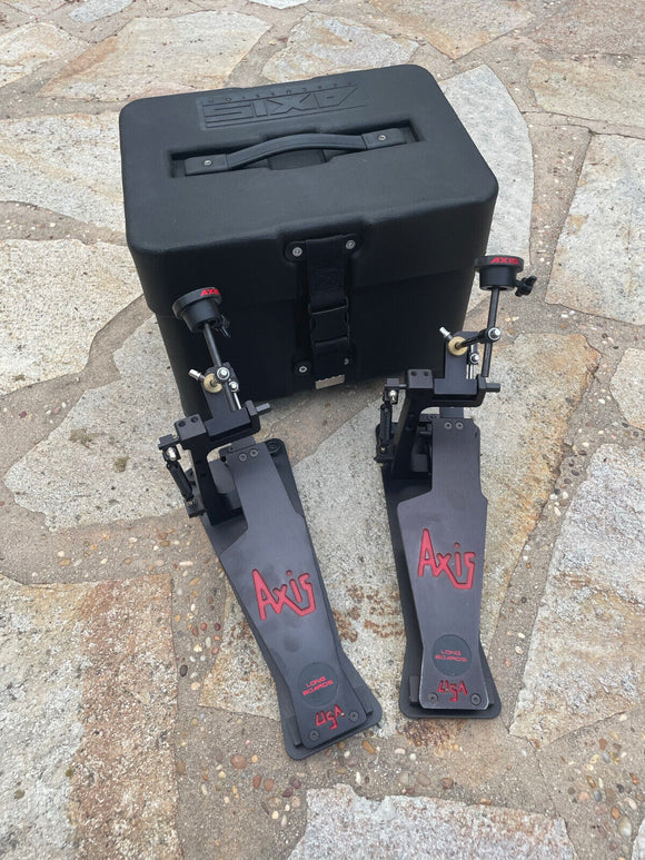 TWO Axis A Longboard Single Bass Drum Pedals - BLACK - WITH CASE