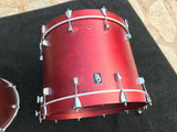 Baltimore Drums Red Wine Satin 8 ply Maple Drum Set kit - EXCELLENT