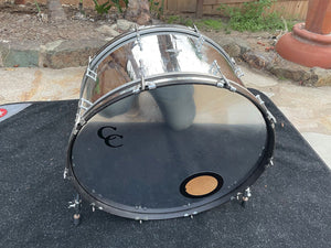 C&C Drum 28 x 14 Chrome Custom shop Bass Drum !!!