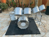Vintage Tama Swingstar Metallic White 6pc Drum Set kit - EXCELLENT!