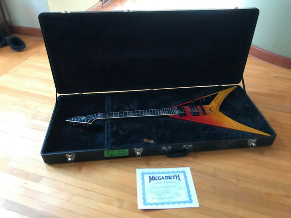 Dave Mustaine's Personal ESP DV-8 Special Edition Sunburst Guitar w/COA Megadeth